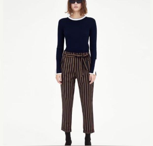 Dark blue striped pants store