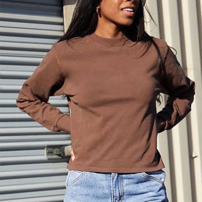 brandy melville brown crewneck