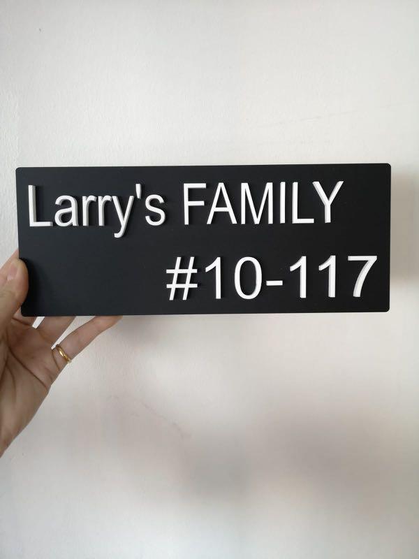 Acrylic unit number signage, Hobbies & Toys, Stationery & Craft, Art ...