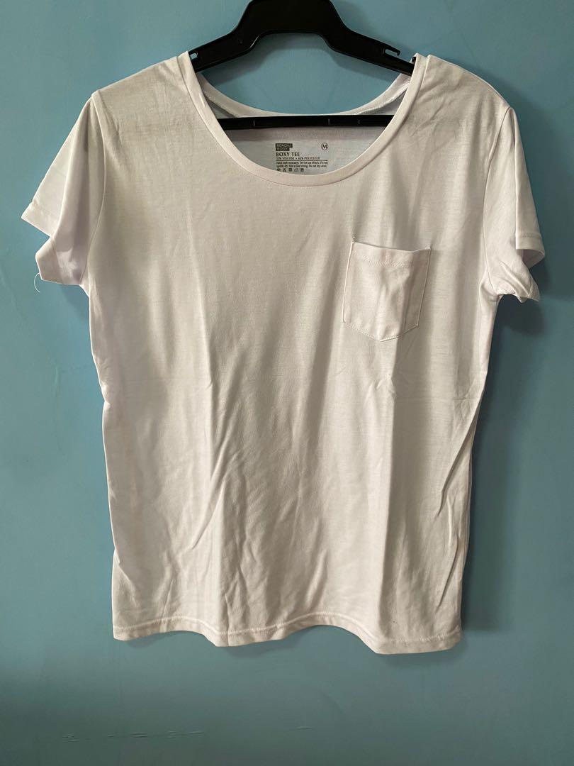 Bench plain white loose shirt, Women's 