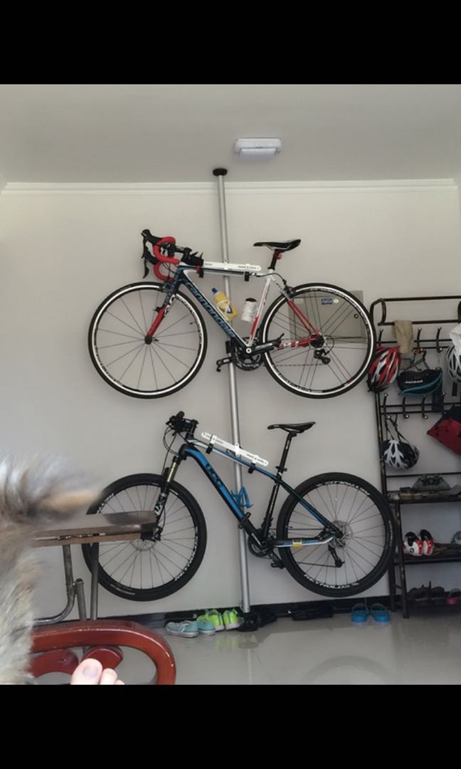 Bike stand shop pole