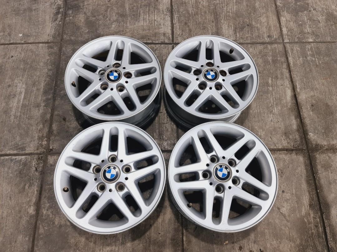 Bmw E36 E46 E90 Style 53 Stock Rims Bmw Stock Magwheels Size 15 Bmw 316i 318i 5x120 Car Parts Accessories Mags And Tires On Carousell