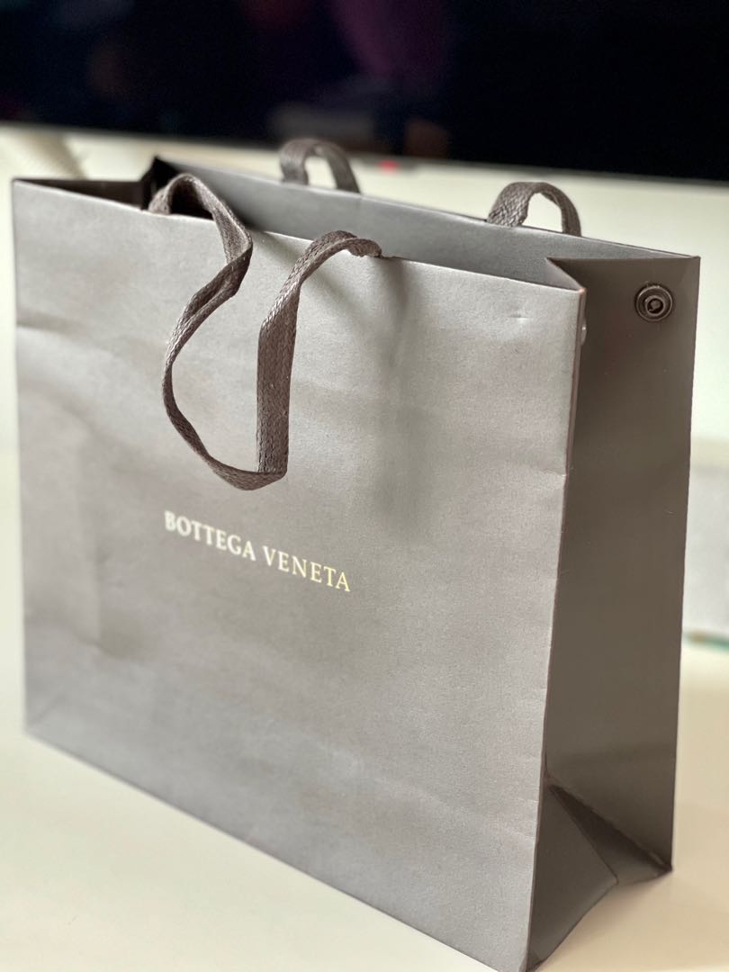 Bottega Veneta paper carrying bag, Luxury, Bags & Wallets on Carousell