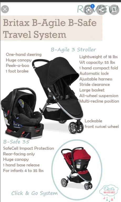 Britax B agile b safe travel system Babies Kids Going Out Car