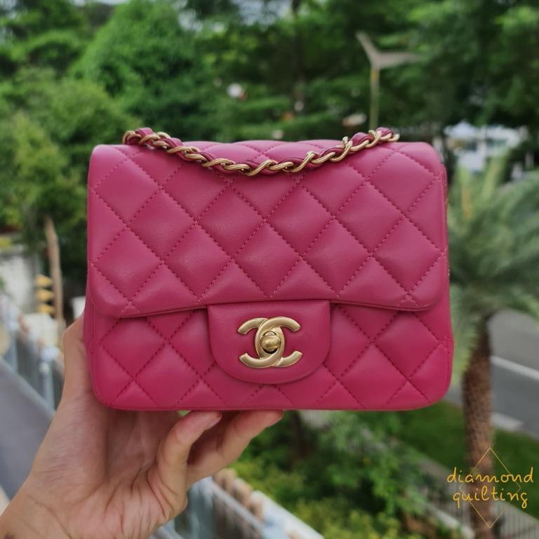 Chanel square mini pink discount