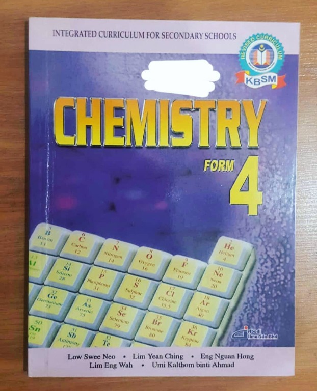 Chemistry form 4 kssm textbook