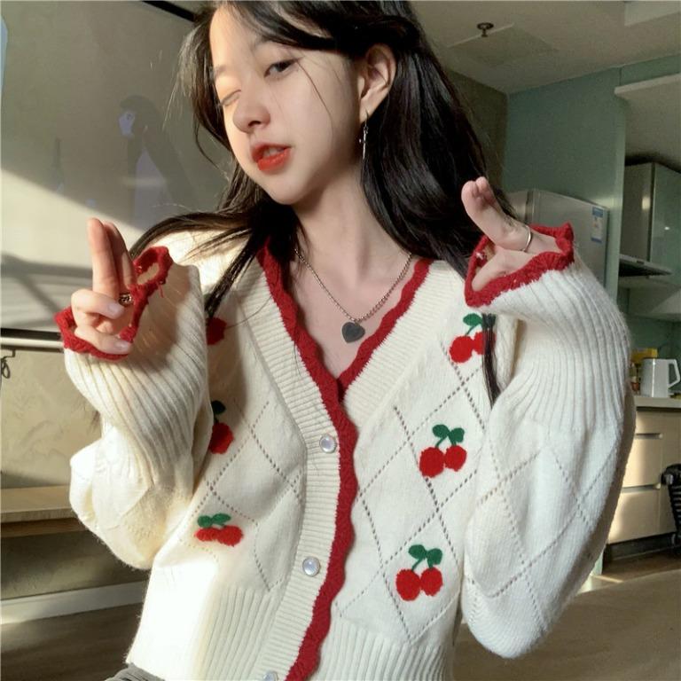 Cherry cardigan on sale