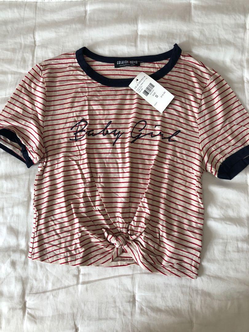 Fashion nova knot your baby girl top S Women s Fashion Tops Other Tops on Carousell