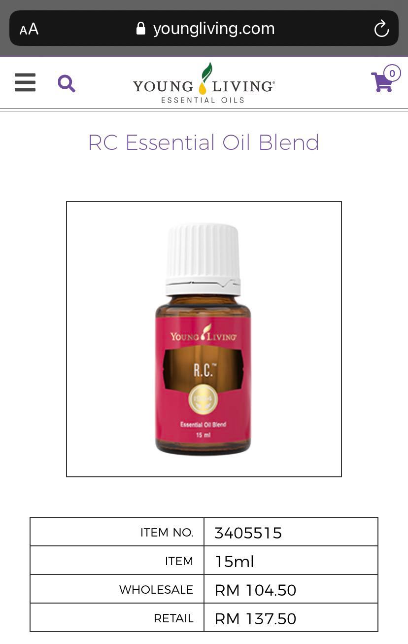 Free Ship Yl Young Living R C Essential Oil Diffuser 15ml Health Beauty Perfumes Nail Care Others On Carousell