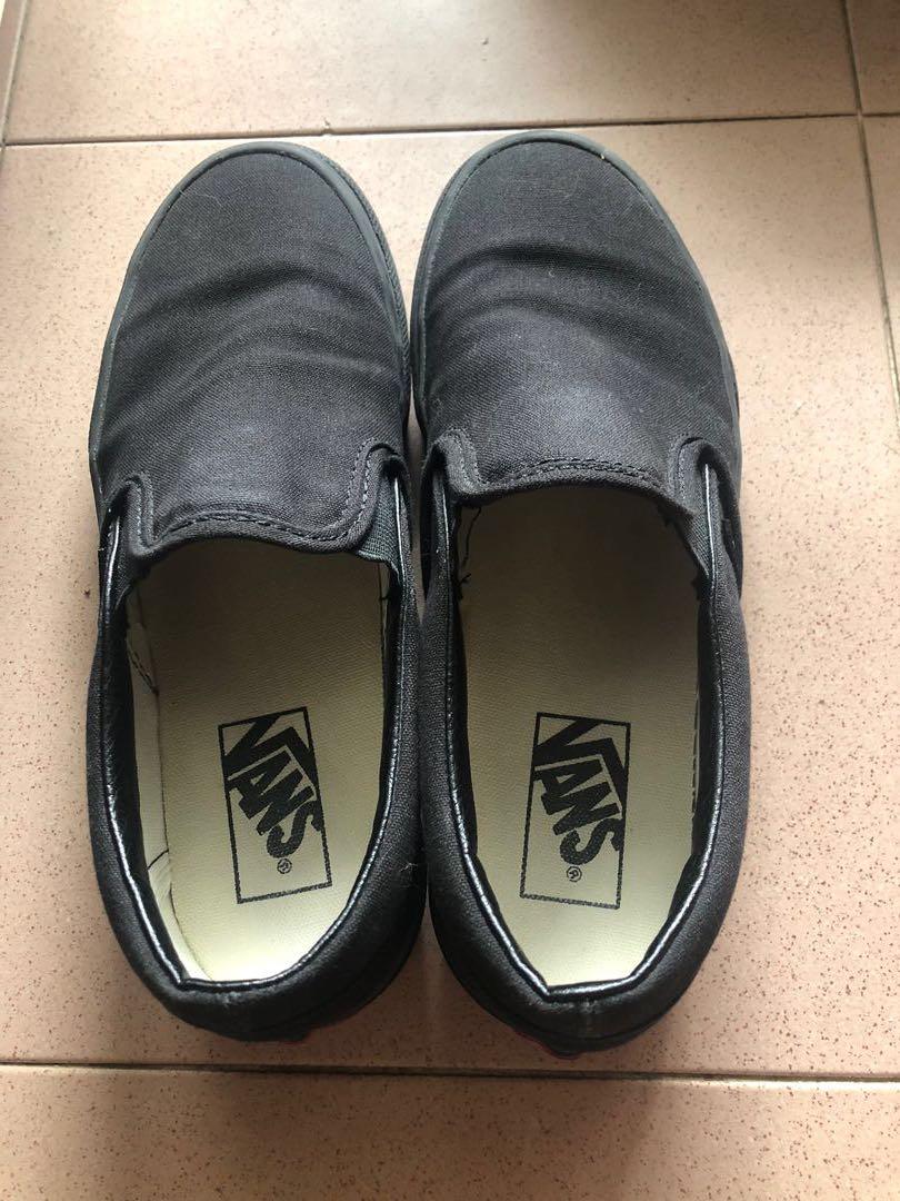 Full black clearance slip on vans