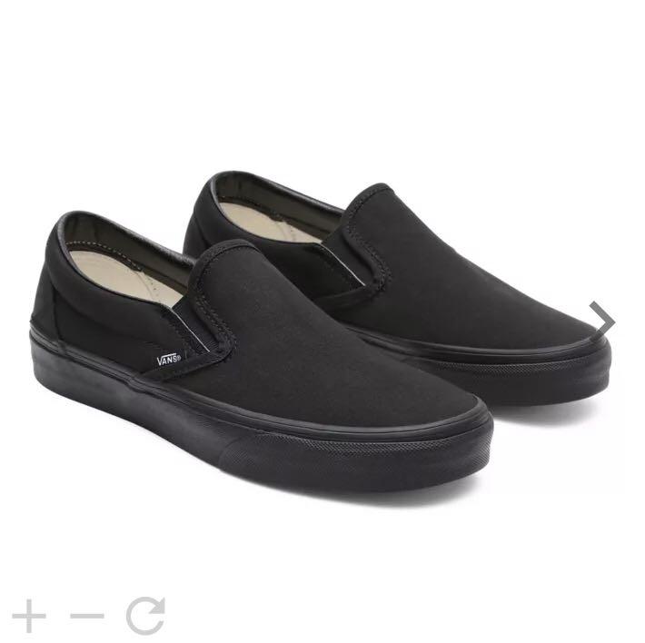 Full black slip on shoes outlet