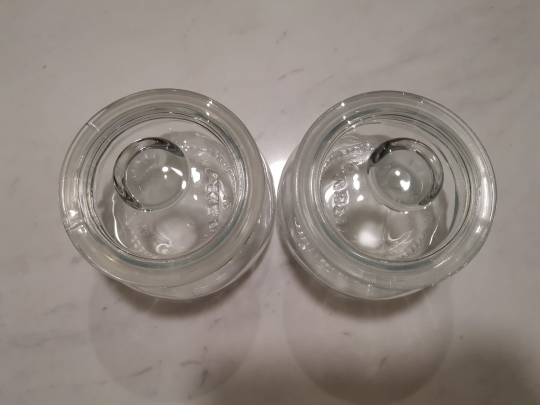 Two small glass jars IKEA, Furniture & Home Living, Kitchenware