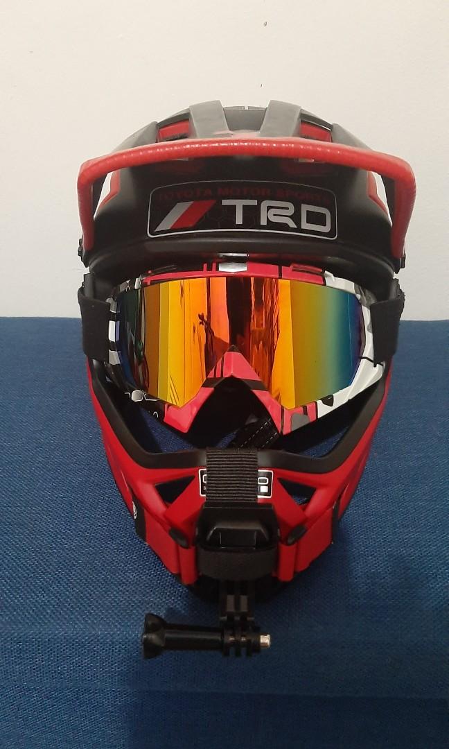 GreenRoad Helmet with goggles Motorbikes Motorbike Parts