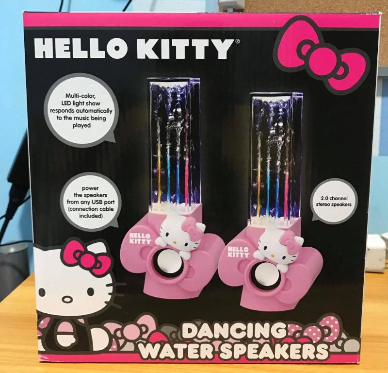 HELLO KITTY USB Powered Water Dancing Speakers NEW AUTHENTIC