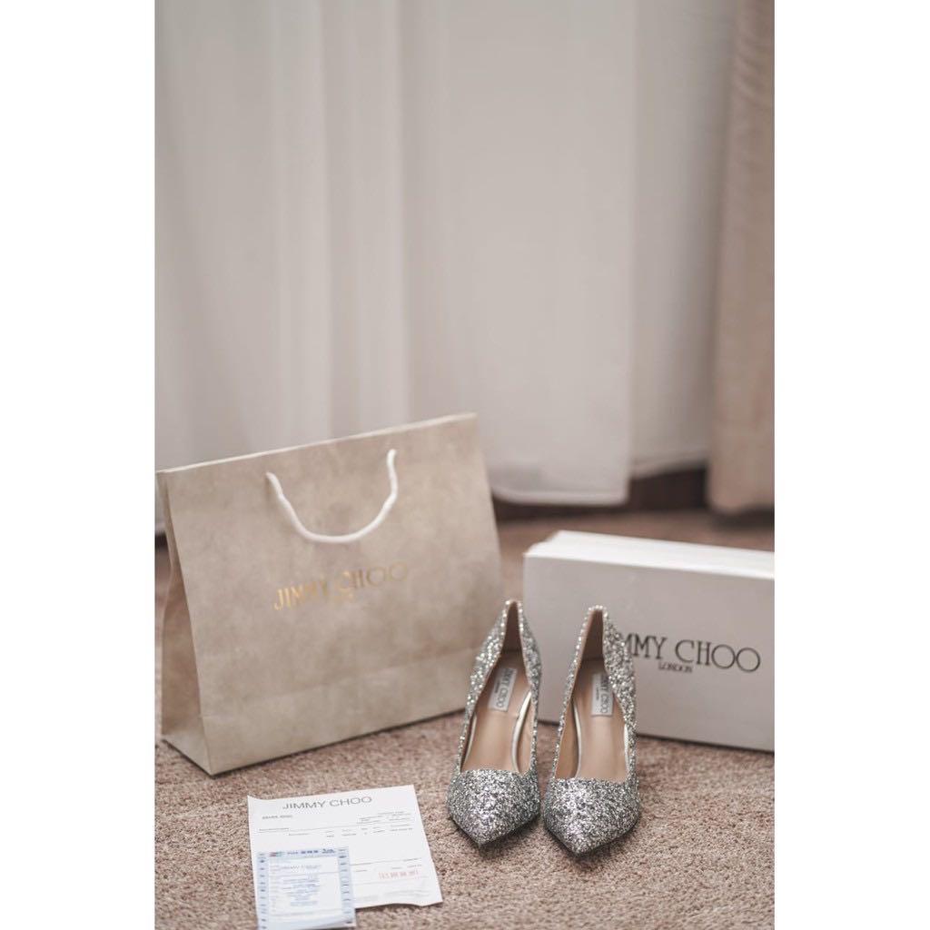 Jimmy choo glitter heels blink, Fesyen 