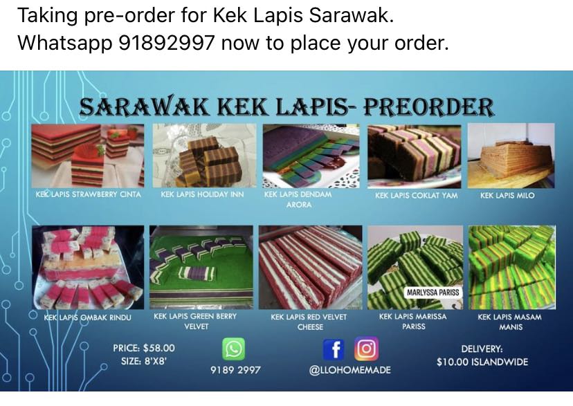 Kek Lapis Sarawak Food Drinks Homemade Bakes On Carousell