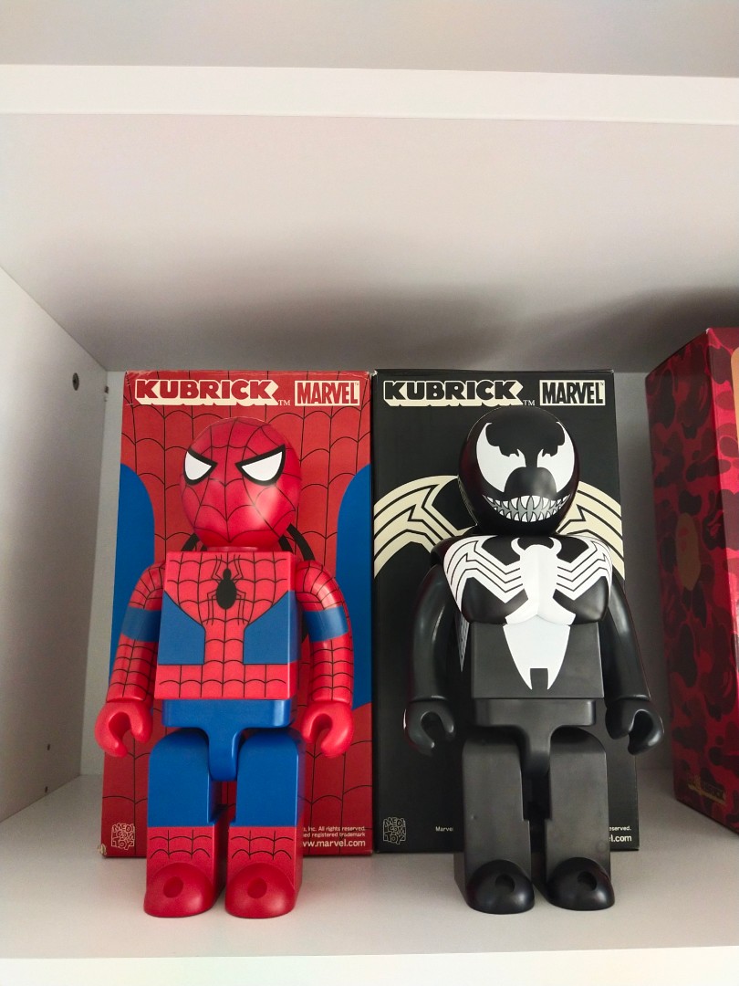 Kubrick Spiderman and Venom 400% not bearbrick be@rbrick