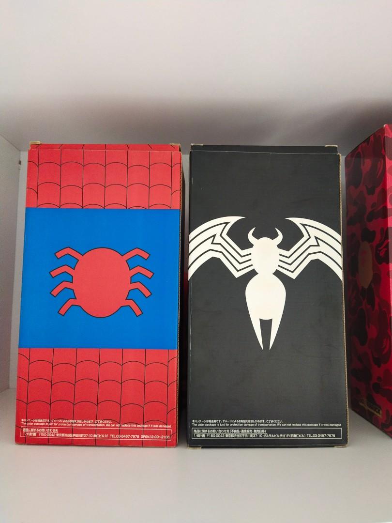 Kubrick Spiderman and Venom 400% not bearbrick be@rbrick, Hobbies 
