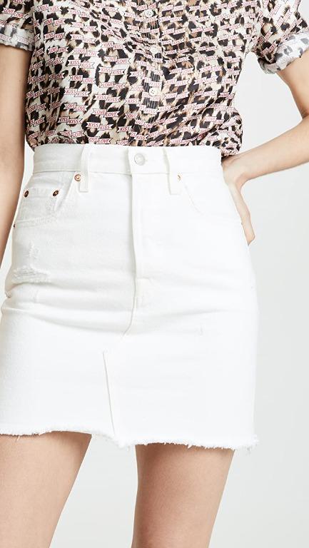 Levi's Deconstructed Skirt in Pearly White in W27, Women's Fashion,  Bottoms, Skirts on Carousell