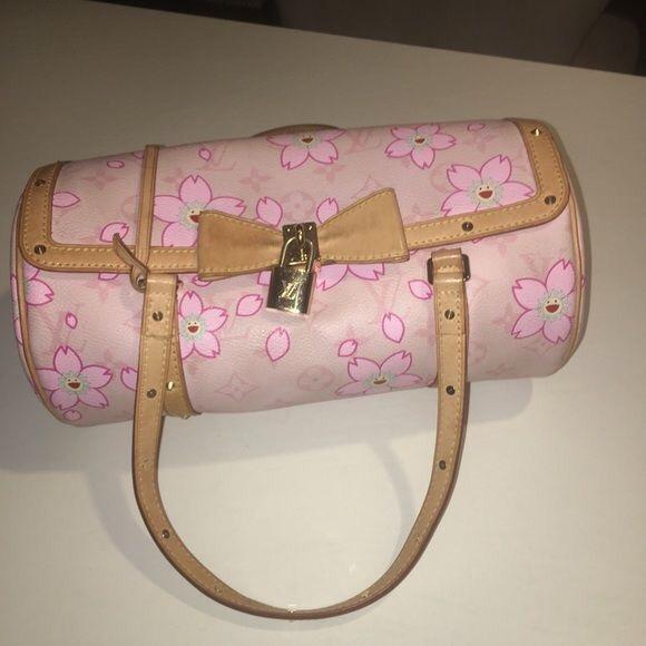 Authentic Louis Vuitton x Takashi Murakami Cherry Blossom Pochette, Luxury,  Bags & Wallets on Carousell