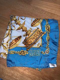 Luciano Soprani scarf big silk hanky handkerchief