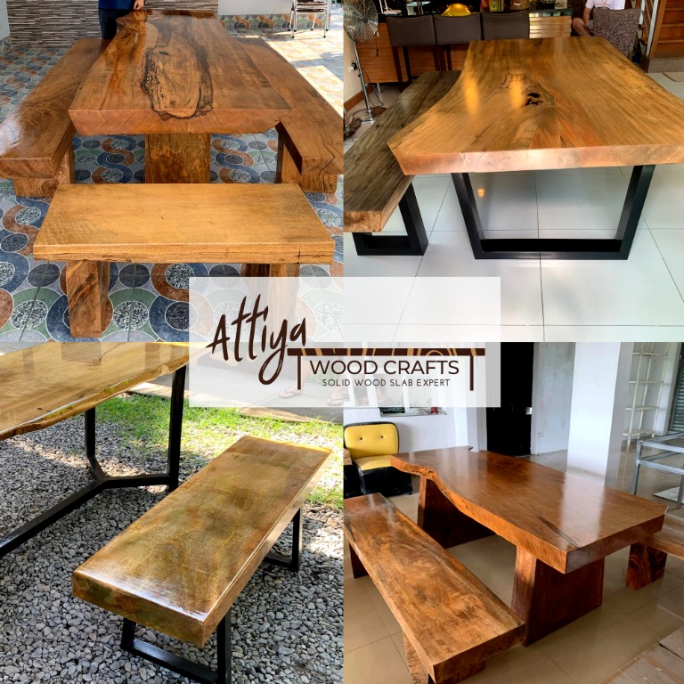 Mango Wood Live Edge Table (Prices Vary), Furniture & Home Living