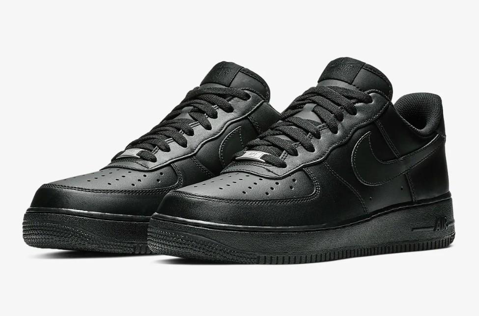 Air force 1 black size 8 mens sale
