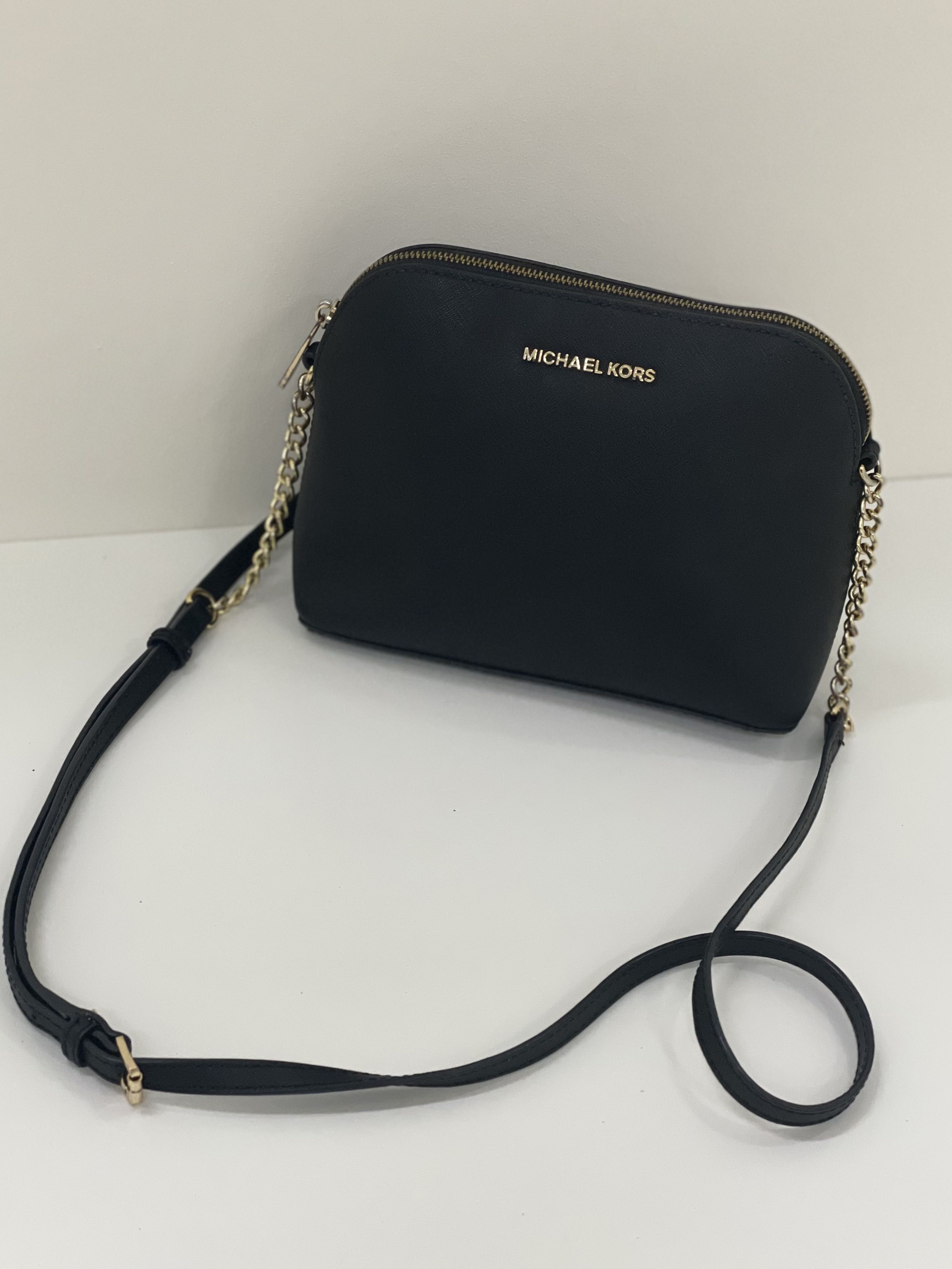 Michael Kors Black Silver Cindy Dome Crossbody Bag - $89 New With Tags -  From Nina