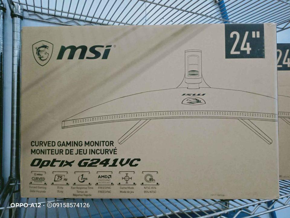 Msi Optix G241vc 24 75hz Curved Gaming Monitor Computers Tech Parts Accessories Monitor Screens On Carousell
