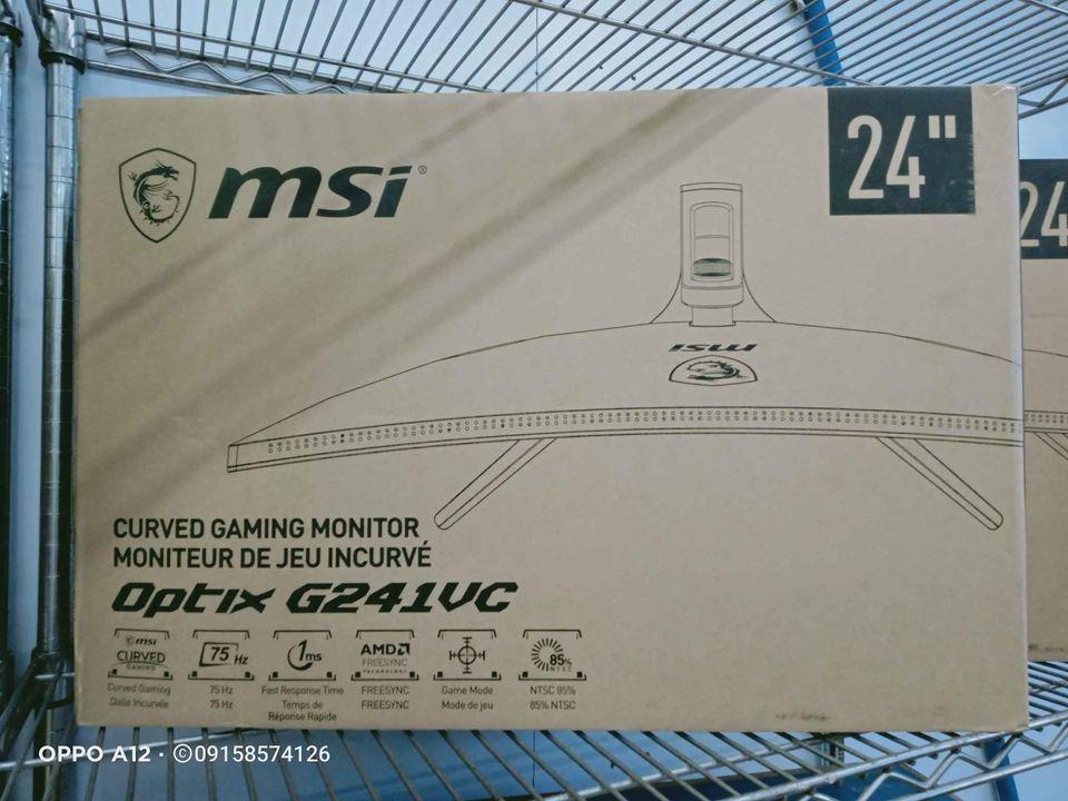 Msi Optix G241vc 24 75hz Curved Gaming Monitor Computers Tech Parts Accessories Monitor Screens On Carousell