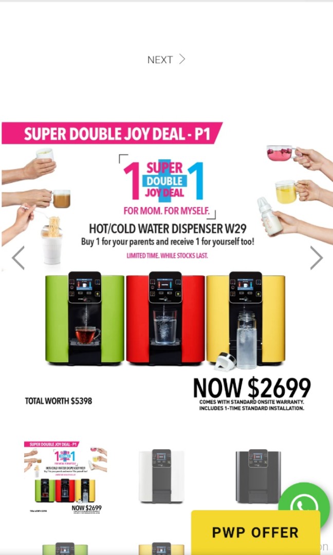 Novita W29 hot and cold water purifier dispenser, TV & Home Appliances