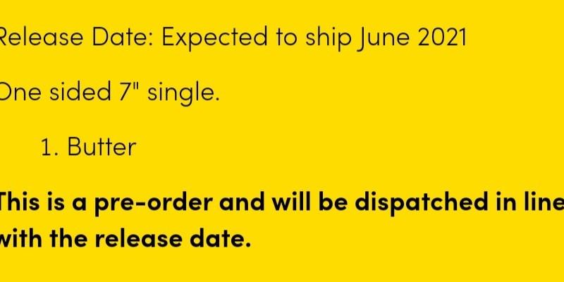[PREORDER] [BTS] Butter 7" Vinyl, US Store First Press (Category: Vinyls) located in Quezon City. Submitted by starchasing (Listing ID 1086123092, Image 3). Description: Hello! This is a listing for BTS' single Butter, in a 7" vinyl record form. The vinyls were ordered from the US store so it's counted towards Billboard sales. Please note that it's indicated on the US store that the vinyls (and cassettes) are Limited Edition. The price includes U