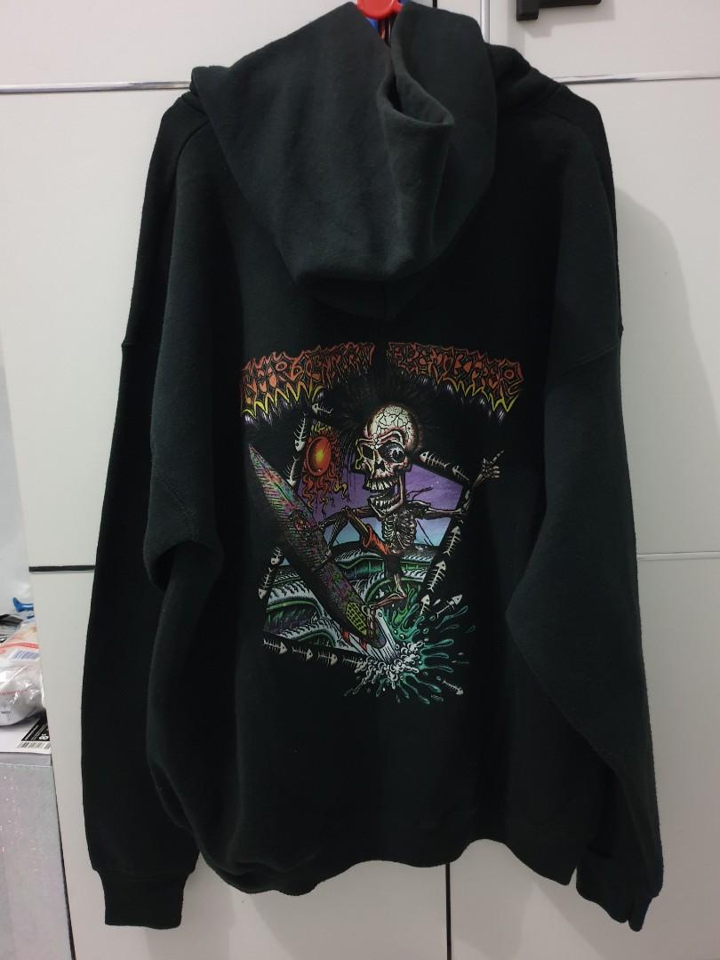 RARE Vtg 90's Christian Fletcher Skate Hoodie, Fesyen Pria