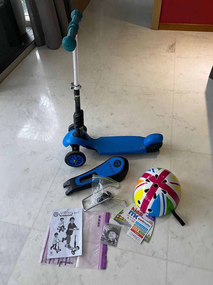 Scooter for toddlers 3 in 1 + helmet, Babies & Kids, Babies & Kids