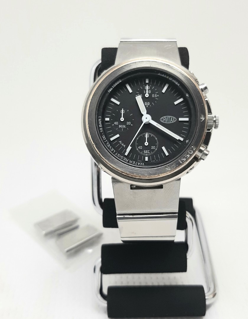 Sold” Seiko Alba Orvitax No15502 Quartz Chronograph Shroud Made In