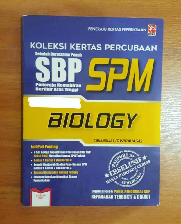 Spm Biology Sbp Past Year Questions Books Stationery Books On Carousell