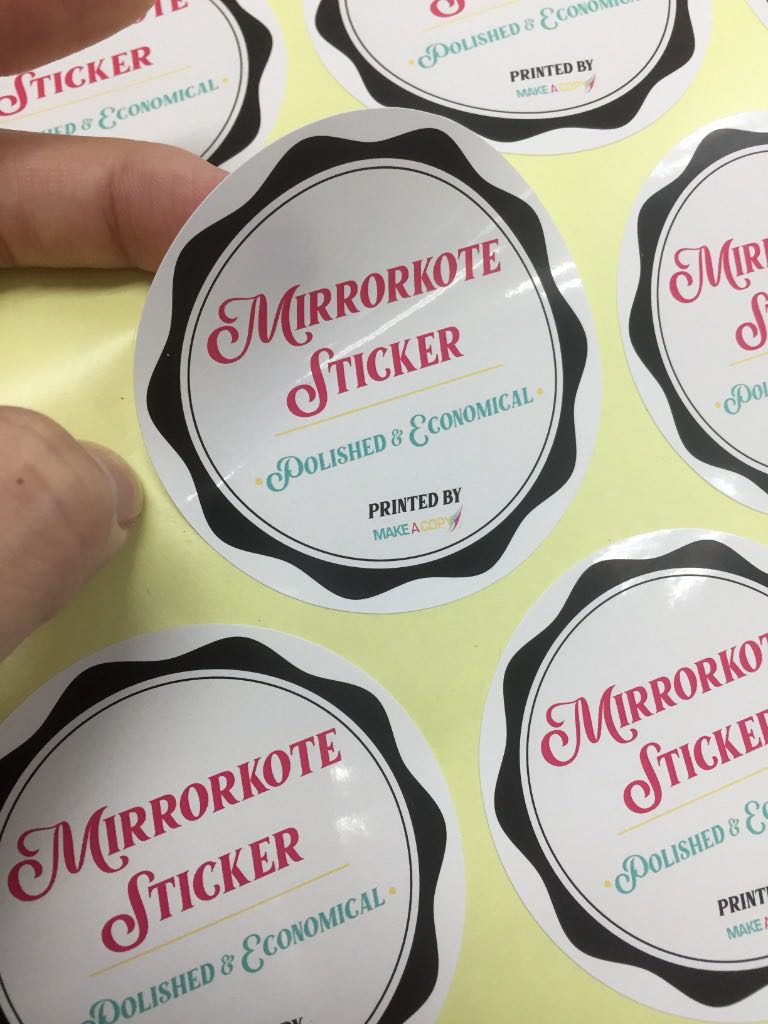 Mirrorkote Simili Sticker Label Printing Wide Sticker Material