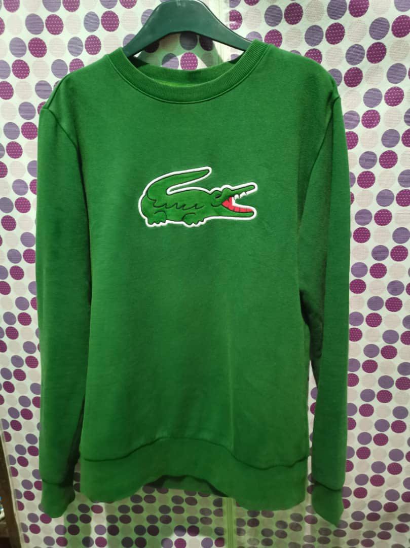 lacoste green sweatshirt