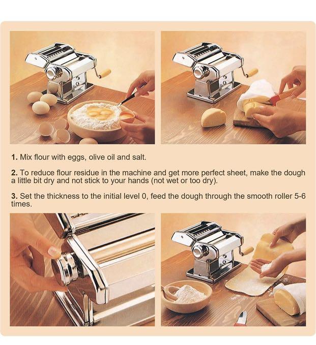 TANBURO Pasta Machine, 4 in 1 Pasta Making Machine for Fresh Spaghetti