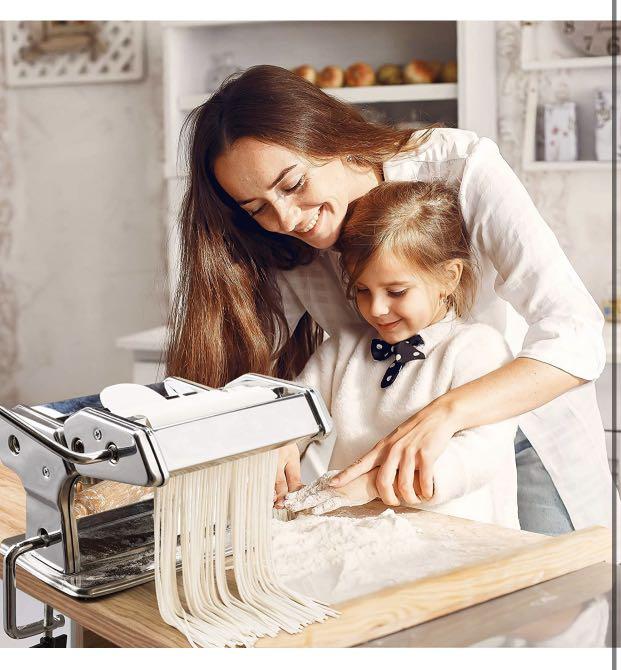 TANBURO Pasta Machine, 4 in 1 Pasta Making Machine for Fresh Spaghetti