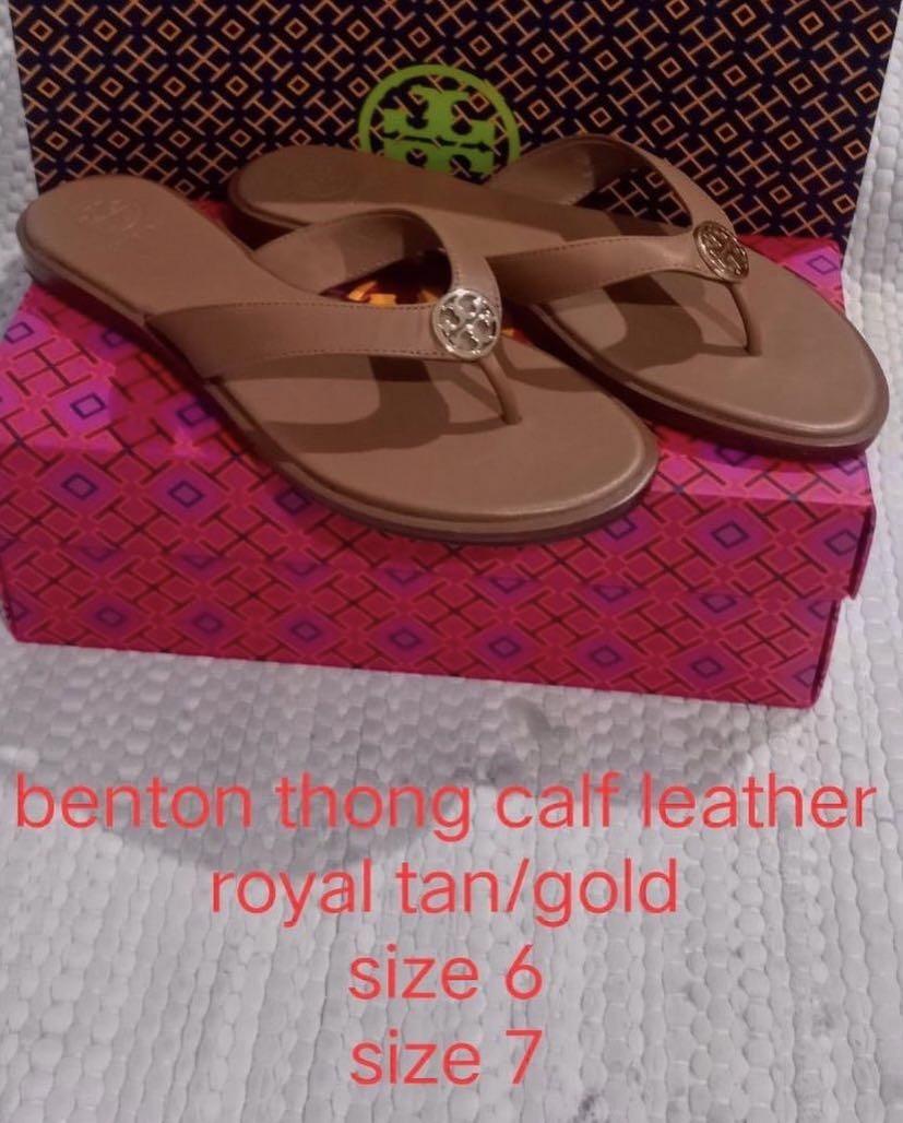 Tory Burch Benton Thong Sandal, Women's Fashion, Footwear, Flats & Sandals  on Carousell