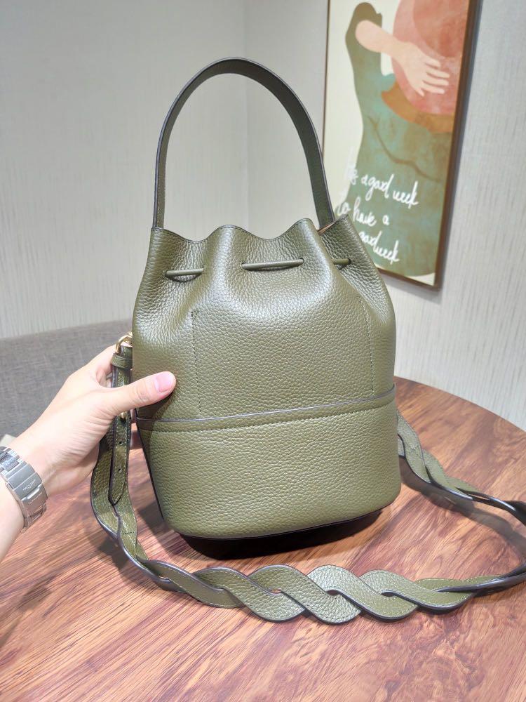tory burch miller bucket bag green