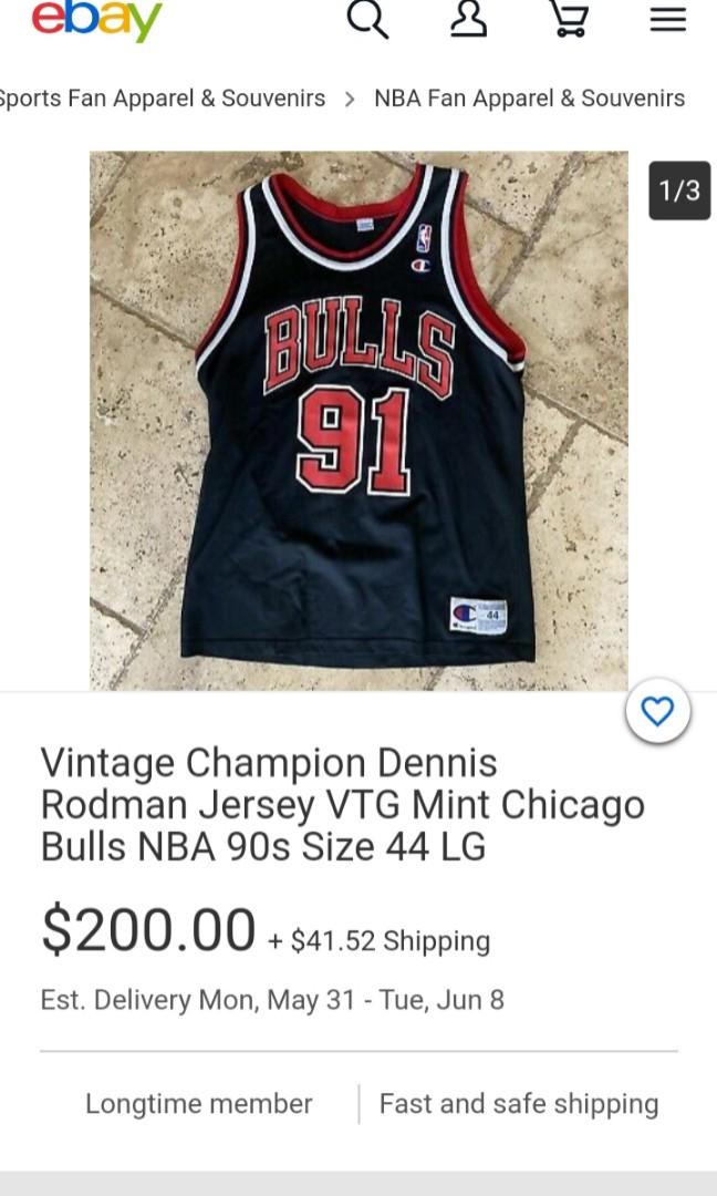 90's Champion Black Dennis Rodman Jersey Size 44/L – Greenville Bazaar