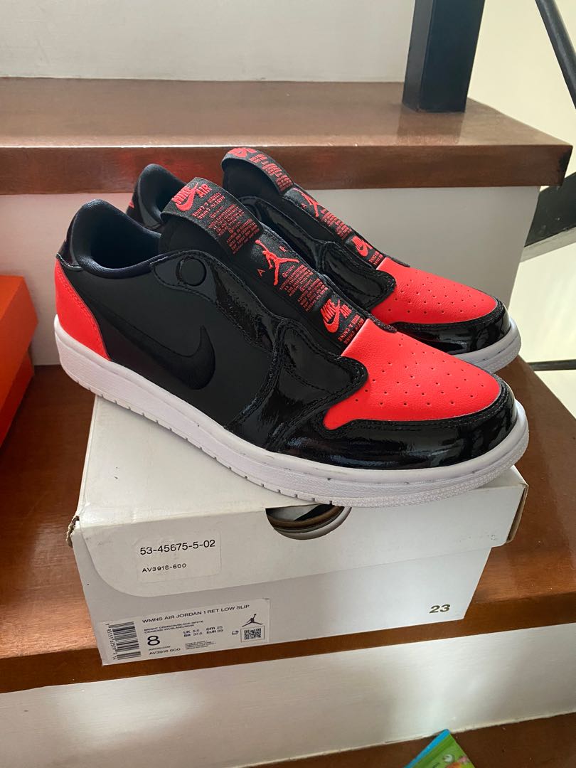 Air jordan 1 retro store low slip women's shoe red