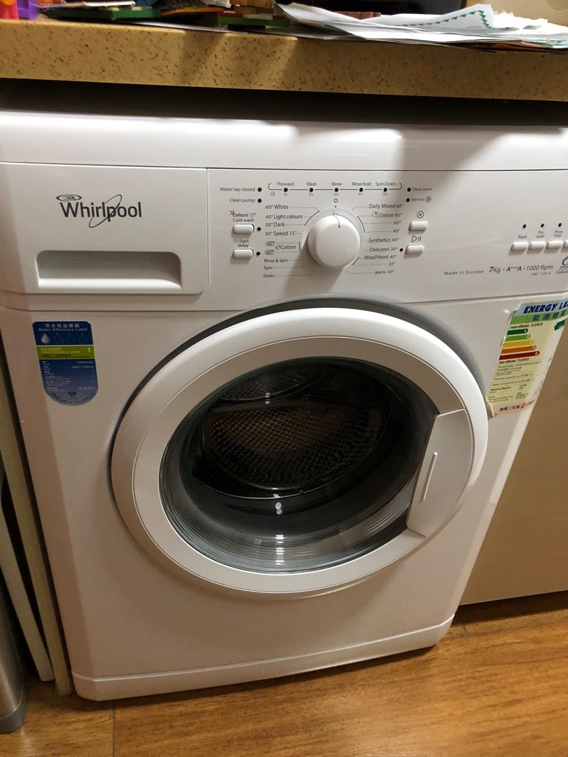 惠而浦洗衣機 whirlpool washing machine, 家庭電器, 洗衣機及乾衣機 Carousell
