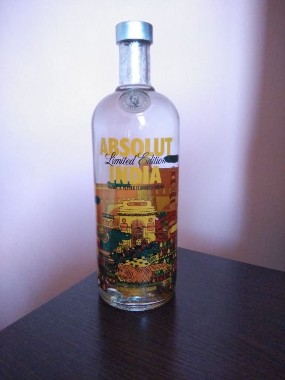 Absolut Vodka India Limited Edition Food Drinks Alcoholic Beverages On Carousell