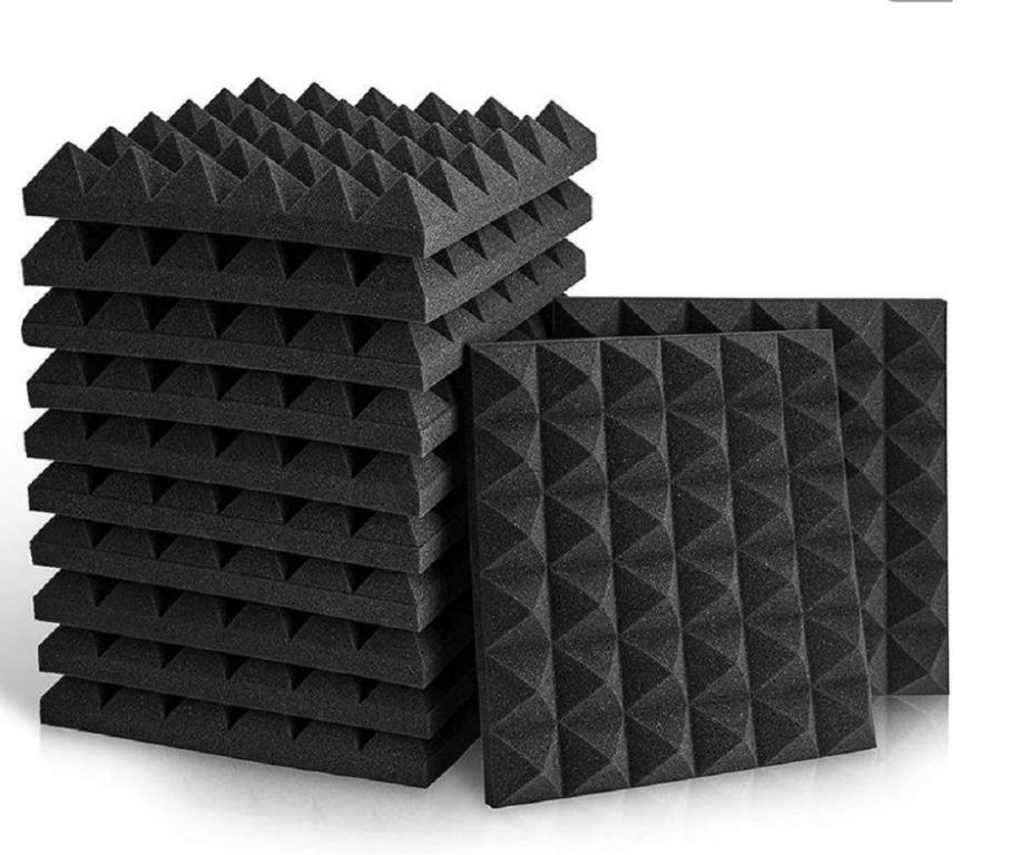 Acoustic Sound Proof Foam Panels With Adhesive Tape, 30 * 30 * 5cm