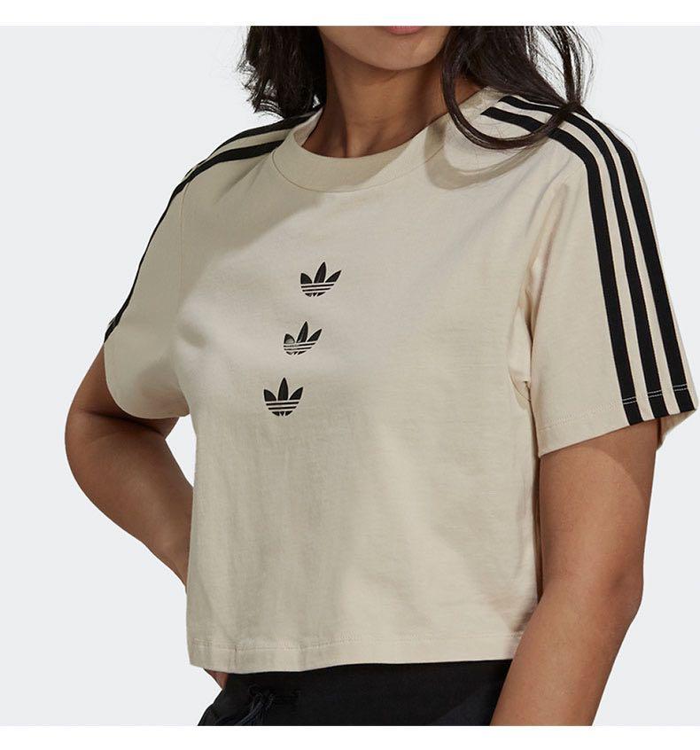 Adidas Original Classic Tshirt for Women Short Sleeve Stripe Print