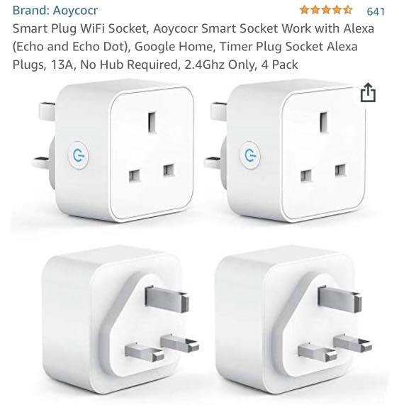 Aoycocr Bluetooth WiFi Smart Plug - Smart Outlets Work with Alexa