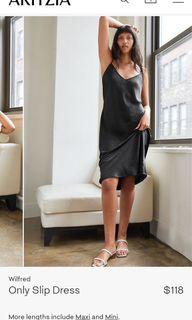 Aritzia Wilfred Only Slip Dress Black XS
